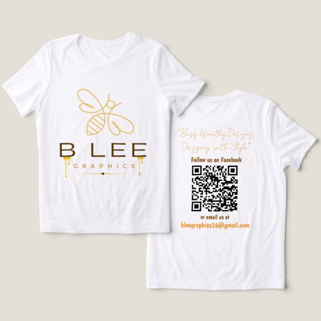 Camiseta Logotipo BLEEGRAPHICS Mulheres (Design Frente e Verso)