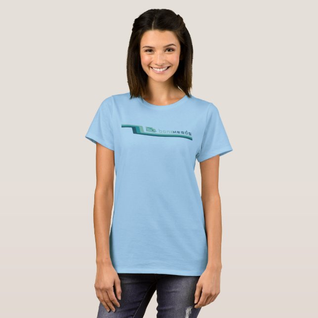 Camiseta logotipo boneHeads™ Listras 26 (Frente Completa)