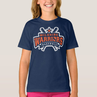 Camiseta Logotipo Branco da Liga de Baseball dos Guerreiros