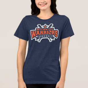 Camiseta Logotipo Branco da Liga de Baseball dos Guerreiros
