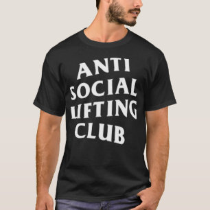 Camiseta Logotipo branco do Anti Social Lifting Club (Frent