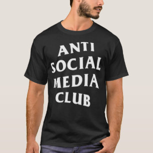 Camiseta Logotipo branco do Anti Social Media Club (Frente