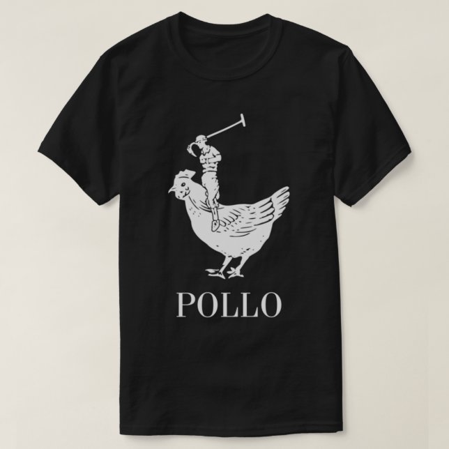 Camiseta Logotipo branco do Pollo Shirt (GET IT!) (Frente do Design)