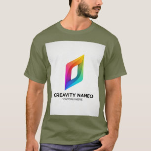 Camiseta Logotipo Brilhante: Inovação Futurística