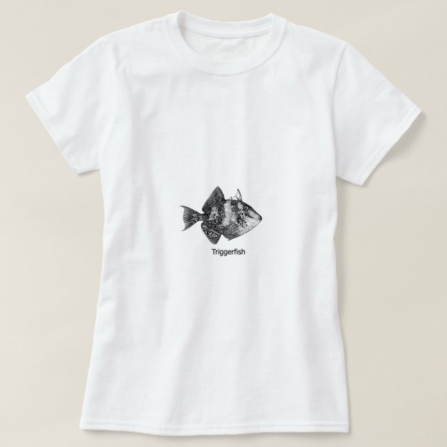 Camiseta Logotipo cinzento do Triggerfish (Frente do Design)