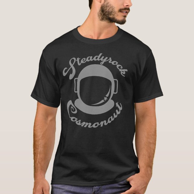 Camiseta Logotipo clássico de Cinza de Steardyrock Cosmonau (Frente)