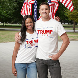 Camiseta Logotipo clássico do retângulo Trump 2024