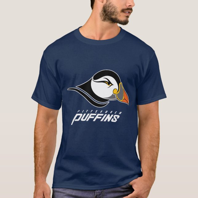 Camiseta Logotipo Clássico dos Pittsburgh Puffins (Frente)