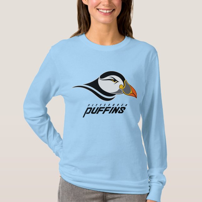 Camiseta Logotipo Clássico dos Pittsburgh Puffins (Frente)