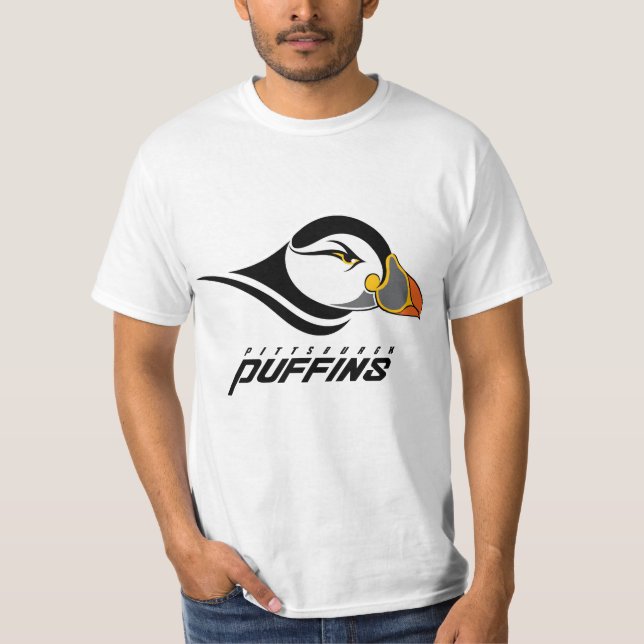 Camiseta Logotipo Clássico dos Pittsburgh Puffins (Frente)