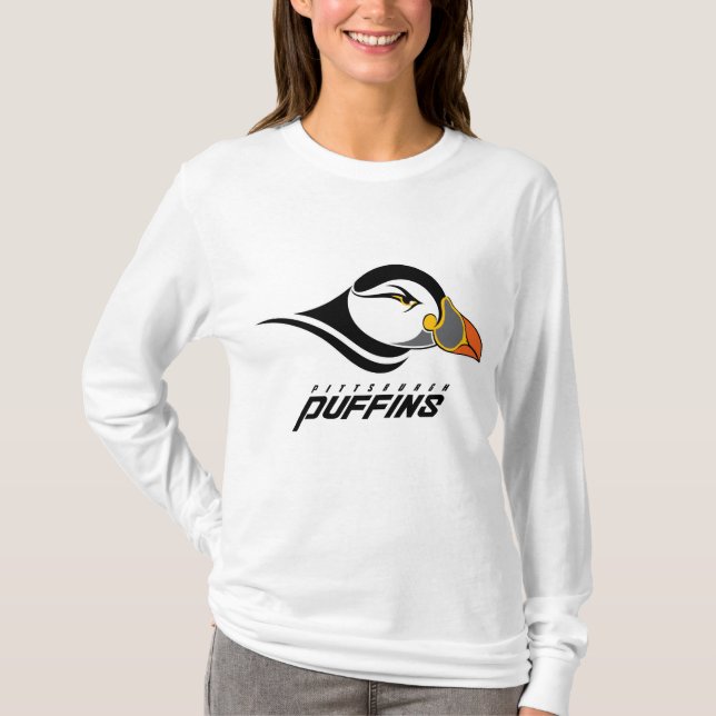 Camiseta Logotipo Clássico dos Pittsburgh Puffins (Frente)