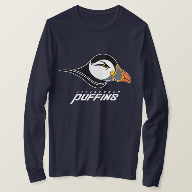 Camiseta Logotipo Clássico dos Pittsburgh Puffins (Frente do Design)