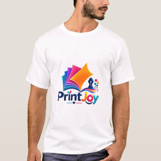 Camiseta Logotipo Colorido de Impressão PrintJoy