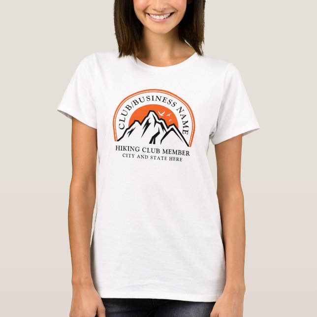 Camiseta Logotipo comercial DIY Hiking Club Membros Swag (Frente)