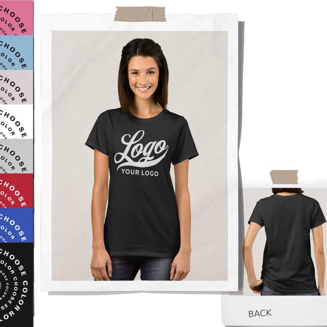 Camiseta Logotipo comercial do impressão da frente Empresa  (Criador carregado)