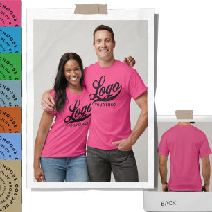 Camiseta Logotipo comercial do impressão frontal Homens Mul