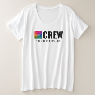 Camiseta Logotipo comercial do Impressão frontal Tripulação