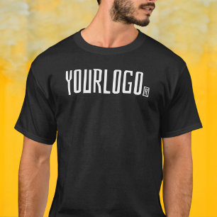 Camiseta Logotipo comercial do impressão na parte traseira