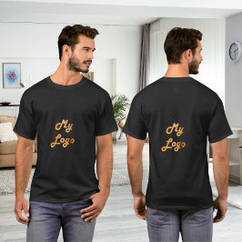 Camiseta Logotipo comercial do ouro preto