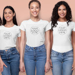 Camiseta Logotipo comercial | Empregado no Funcionarios da<br><div class="desc">Logotipo comercial | T-Shirt do Funcionário do Funcionarios da Empresa. Um simples modelo de t-shirt elegante e personalizado num estilo moderno minimalista que pode ser facilmente modificado com o logótipo da sua empresa. Se você precisar de ajuda para personalizar este produto, entre em contato comigo usando o botão de mensagem...</div>
