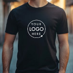 Camiseta Logotipo comercial Empresa Funcionarios com marca<br><div class="desc">Um simples modelo de negócios preto personalizado em um estilo moderno minimalista que pode ser facilmente atualizado com o logotipo de sua empresa. Se você precisar de ajuda para personalizar este produto,  entre em contato comigo usando o botão de mensagem abaixo e terei todo o prazer em ajudá-lo.</div>
