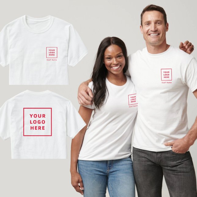 Camiseta Logotipo comercial (frente e verso) Nome do Funcio (Criador carregado)