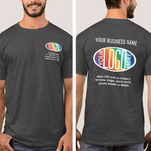 Camiseta Logotipo Comercial Moderno Personalizado Frente Ve