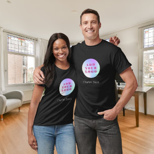 Camiseta Logotipo comercial - Nome do trabalhador negro