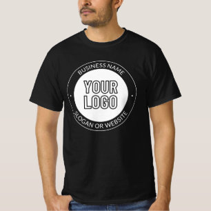 Camiseta Logotipo comercial ou Design e Modelo de texto edi