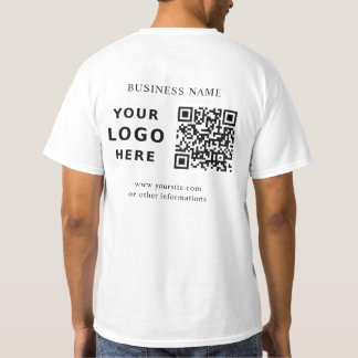 Camiseta Logotipo Comercial Personalizado da Empresa e Códi