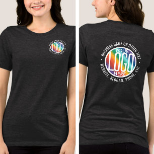 Camiseta Logotipo Comercial Personalizado Frente Verso