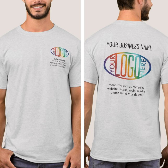 Camiseta Logotipo Comercial Personalizado Frente Verso Empr (Criador carregado)