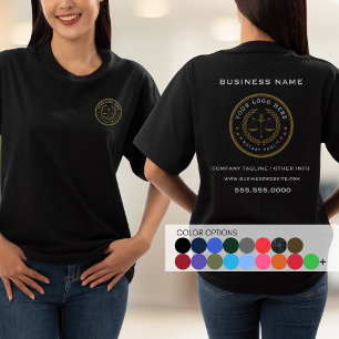 Camiseta Logotipo comercial Preto Adicionar Funcionarios de