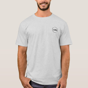 Camiseta Logotipo comercial profissional Cinza para funcion