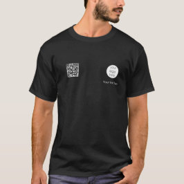 Camiseta Logotipo comercial Site do funcionário Nome preto