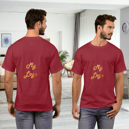 Camiseta Logotipo comercial vermelho