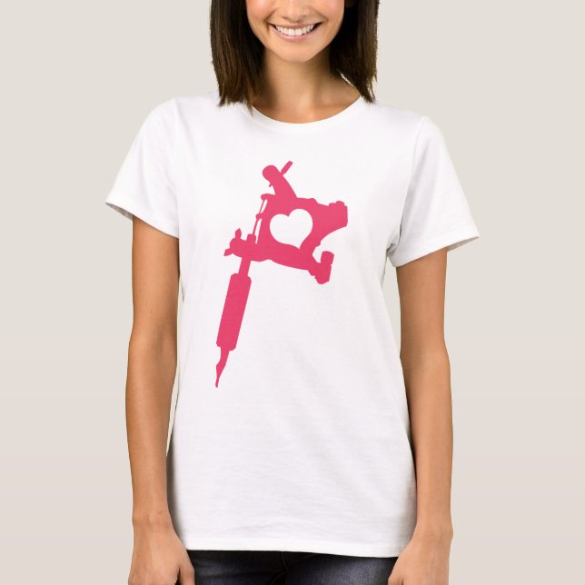 Camiseta logotipo cor-de-rosa (Frente)