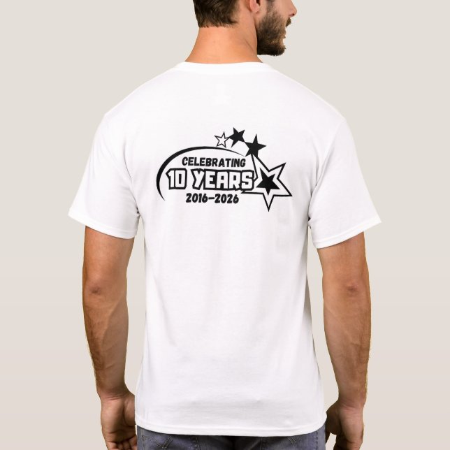 Camiseta logotipo creekside com estrelas atrás (Verso)