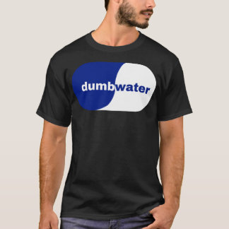 Camiseta logótipo da água inteligente e burra