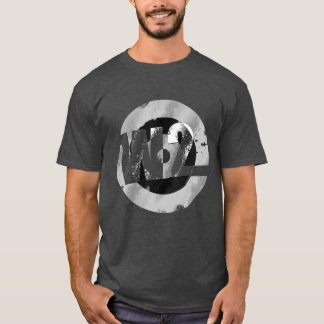 Camiseta Logotipo da Banda W2 Preto e Branco masculino