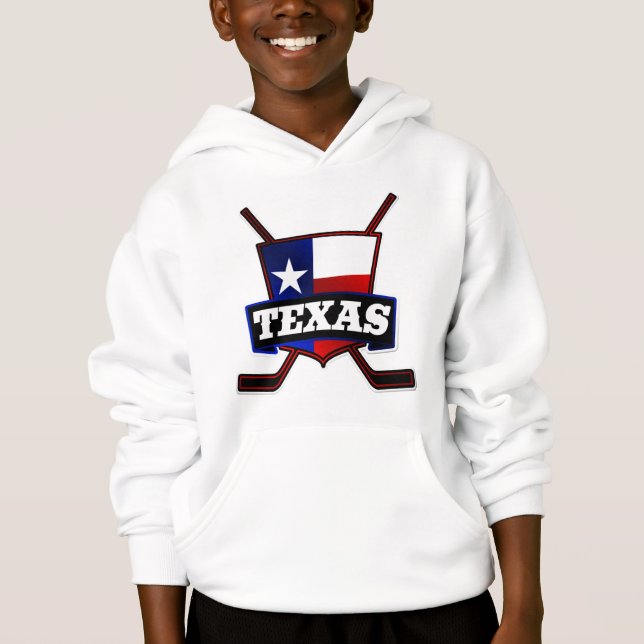 Camiseta Logotipo da Bandeira de Hóquei do Texas (Frente)