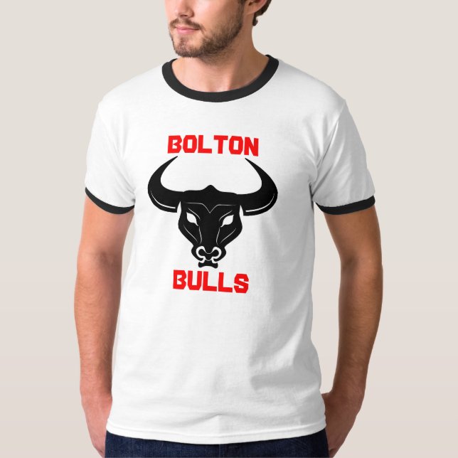 Camiseta Logotipo da cabeça Bolton Bulls (Frente)