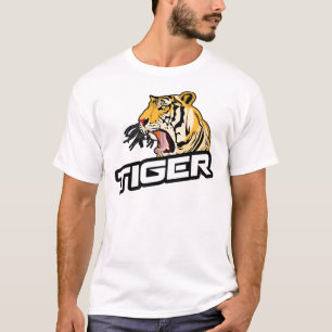 Camiseta Logotipo da cabeça do Tigre