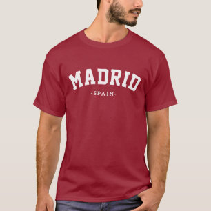 Camiseta logotipo da cidade capital da Espanha Madrid desig