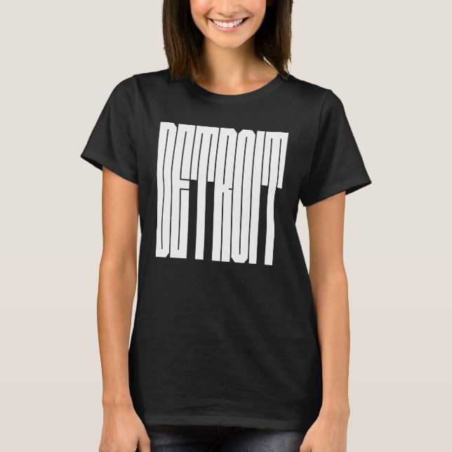 Camiseta logotipo da cidade de Detroit EUA (Frente)