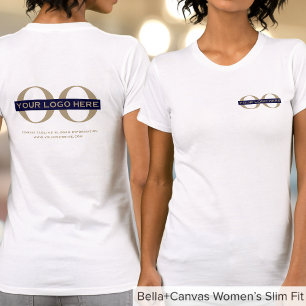Camiseta Logotipo da empresa Ajustado fino para mulheres