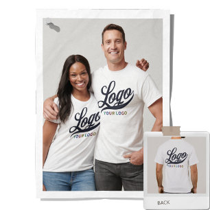 Camiseta Logotipo da empresa branca Trocar homens de negóci