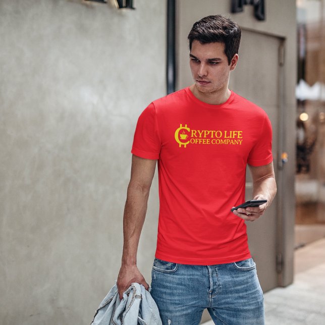 Camiseta Logotipo da empresa Crypto Life Coffee (Criador carregado)