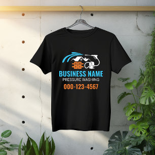 Camiseta Logotipo da Empresa de Lavagem a Alta Pressão Blue