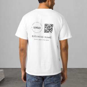 Camiseta Logotipo da empresa empresarial personalizada Códi
